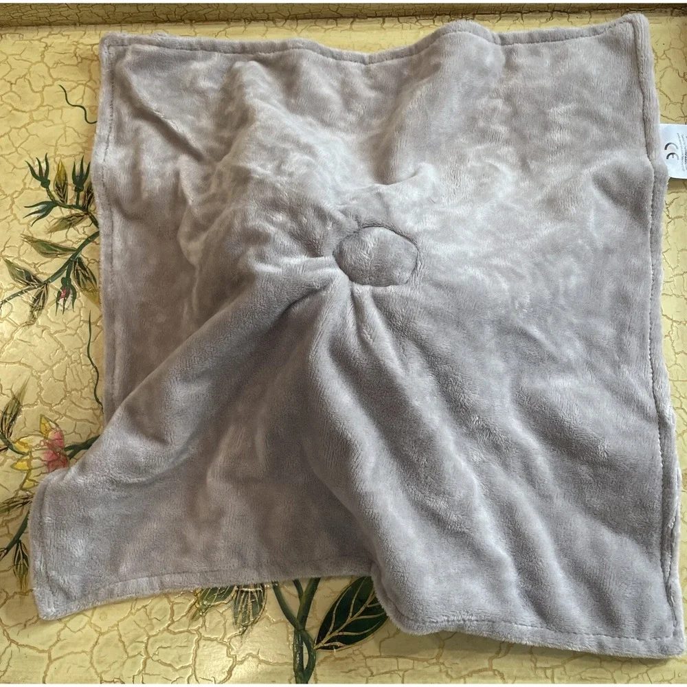 Crevent Baby Security Blanket Gray Elephant‎ Minky Dot Lovey Plush 12 Inch